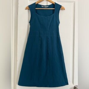 Athleta Blue Organic Cotton Athletic Dress Small Built In Shelf Bra Athleisure